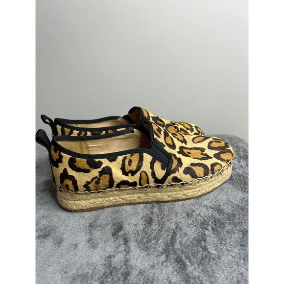 Sam Edelman Shoes - Sam Edelman Carrin Calf Hair Platform Slip on Shoes Espadrilles Flats Women's 7